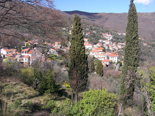 Blick auf Pantasina von der Via Santuario