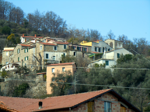 Blick auf die Häuser im Ortsteil Cornarolo